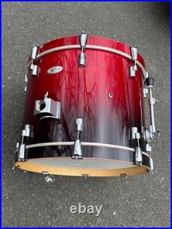 Drumset Drumcraft Drum Craft Bass Drum Transparent Red 22 Inches