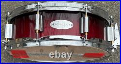 Drumset Drumcraft Drum Craft Snare Drum Transparent Red 14 Inches