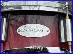 Drumset Drumcraft Drum Craft Snare Drum Transparent Red 14 Inches