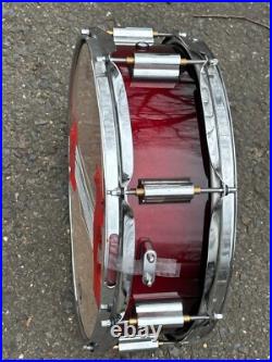 Drumset Drumcraft Drum Craft Snare Drum Transparent Red 14 Inches