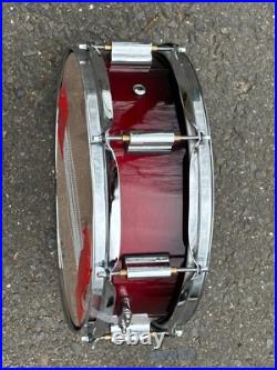 Drumset Drumcraft Drum Craft Snare Drum Transparent Red 14 Inches