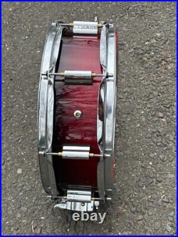 Drumset Drumcraft Drum Craft Snare Drum Transparent Red 14 Inches