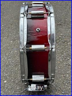 Drumset Drumcraft Drum Craft Snare Drum Transparent Red 14 Inches