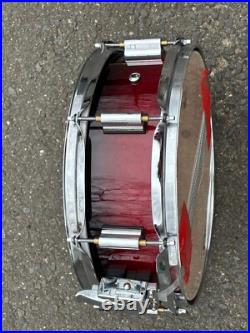 Drumset Drumcraft Drum Craft Snare Drum Transparent Red 14 Inches