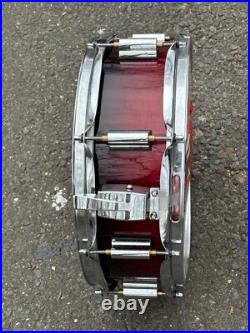 Drumset Drumcraft Drum Craft Snare Drum Transparent Red 14 Inches