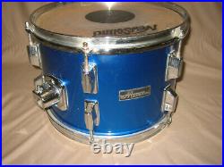 Drumset Schlagzeug stahlblau Vintage 80er Jahre Sammlerstück