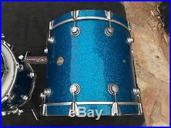 Dw Collectors 4pc Maple Drum Set Kit Blue Sparkle
