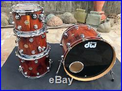 Dw Collectors Exotic 4pc Cedar Wood Drum Set Kit