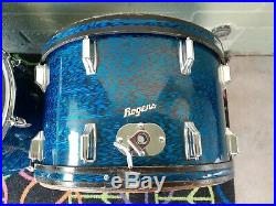 EARLY 70'S ROGERS BLUE ONYX PROJECT DRUM SET 20 and 16