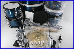 Eastar EDS-350 Junior Drum Set for Kids 16 in 5 Piece Kit for Beginners w Throne