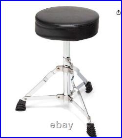 FAST, FREE SHIPPING? 3 Piece Junior Size Acoustic Drum Kit Cymbals Throne