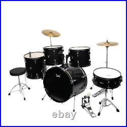 FAST, FREE SHIPPING? Full Size Acoustic Drum Kit +Cymbals +Throne +Pedals