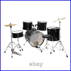 FAST, FREE SHIPPING? Full Size Acoustic Drum Kit +Cymbals +Throne +Pedals