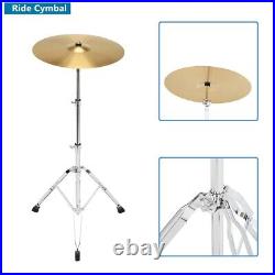 FAST, FREE SHIPPING? Full Size Acoustic Drum Kit +Cymbals +Throne +Pedals