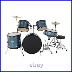 FAST, FREE SHIPPING? Full Size Acoustic Drum Kit +Cymbals +Throne +Snare