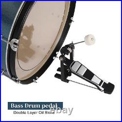 FAST, FREE SHIPPING? Full Size Acoustic Drum Kit +Cymbals +Throne +Snare