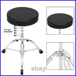 FAST, FREE SHIPPING? Full Size Acoustic Drum Kit +Cymbals +Throne +Snare