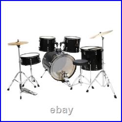 FREE SHIPPING? Full Size Acoustic Drum Kit Cymbals Throne Snare More
