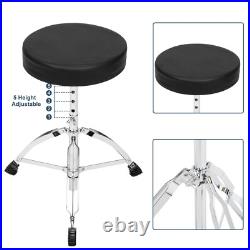 FREE SHIPPING? Full Size Acoustic Drum Kit +Cymbals +Throne +Snare +Toms