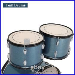 FREE SHIPPING? Full Size Acoustic Drum Kit +Cymbals +Throne +Snare +Toms