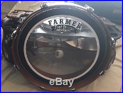 Farmer Foot Drum Footdrum Set percussion snare high hat shakers portable with case
