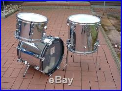 Fibes drum set, 18 inch bass drum, chrome finish