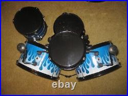 First Act Discovery Kids Drum Set With Flame Theme, Custom Double Bass