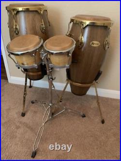 Four Rogers Congo Drums & Stands