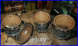 GMS Drum Kit 22, 12, 14, 16 Oyster Black Pearl. Made in USA Maple shells set