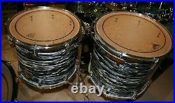 GMS Drum Kit 22, 12, 14, 16 Oyster Black Pearl. Made in USA Maple shells set
