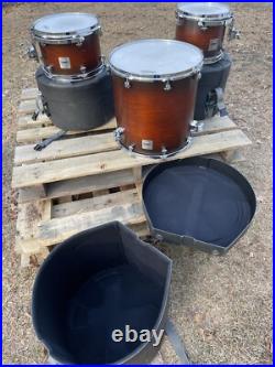GMS Drum Set 3 Piece With SKB Protective Hard Cases VGC
