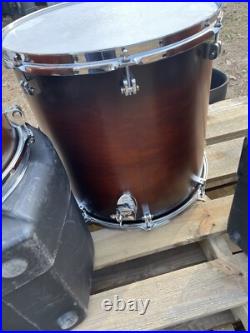 GMS Drum Set 3 Piece With SKB Protective Hard Cases VGC