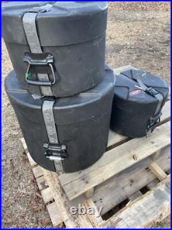 GMS Drum Set 3 Piece With SKB Protective Hard Cases VGC