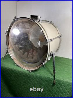 GO DOUBLE PEARL EXPORT SERIES 22 White BASS DRUM SET See Details as is