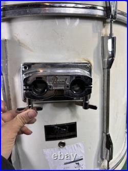 GO DOUBLE PEARL EXPORT SERIES 22 White BASS DRUM SET See Details as is