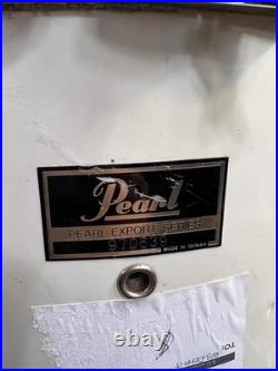 GO DOUBLE PEARL EXPORT SERIES 22 White BASS DRUM SET See Details as is