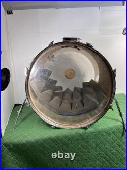 GO DOUBLE PEARL EXPORT SERIES 22 White BASS DRUM SET See Details as is