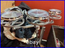 GP Percussion Tunable 3 Piece Roto Tom Set witho Stand 6 + 8 + 10
