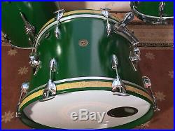 GRETSCH 60s Vtg Round Badge Drum Set 12/16/22 w Progressive Jazz Snare 4x14 Kit