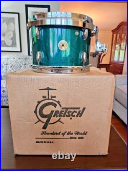GRETSCH BROADKASTER 8 x 12 CARIBBEAN BLUE GLOSS 3 PLY RACK TOM