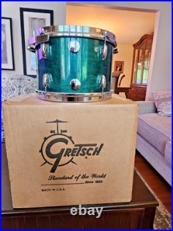 GRETSCH BROADKASTER 8 x 12 CARIBBEAN BLUE GLOSS 3 PLY RACK TOM