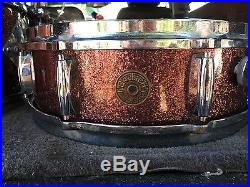 Gretsch Drums 60s 2012145x14burgundy Sparkle Jazz Drum Set Rare Vintage Dw
