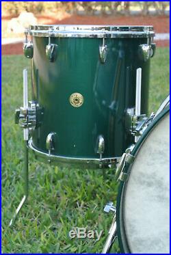 GRETSCH USA 20/12/14 + SNARE 125th ANNIVERSARY DRUM SET in CADILLAC GREEN! #E800