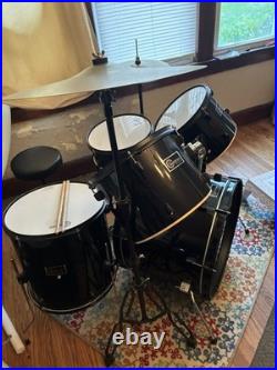 Gammon Percussion 5-Piece Acoustic Drum Kit Lightweight with Drumsticks & Cymbals