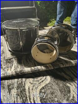 Gaztar 3 Piece Rack Tom Drum Set Wood & Metal Shells Drum Toms Percussion Kit