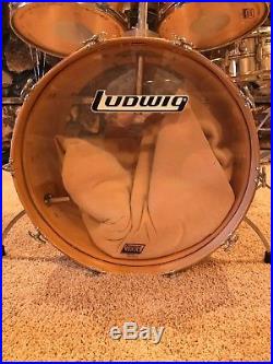 Gorgeous 12 piece Ludwig classic maple drum set with 6 Zildjian Cymbols & High hat