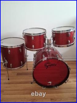 Gretsch 1966 Red Sparkle 4 piece drum set