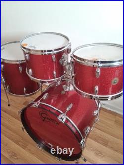 Gretsch 1966 Red Sparkle 4 piece drum set