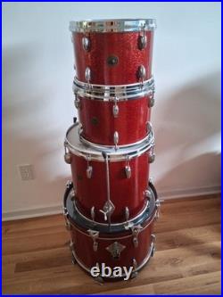 Gretsch 1966 Red Sparkle 4 piece drum set