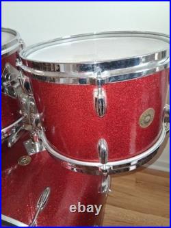 Gretsch 1966 Red Sparkle drum set